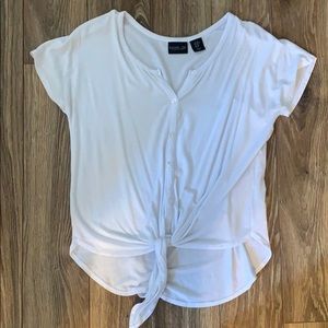 Rachel Zoe button front tied top